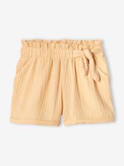 Maedchenkleidung-Mädchen Paperbag-Shorts, Musselin