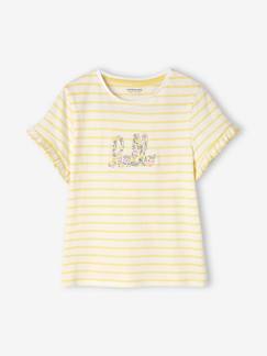 Maedchenkleidung-Mädchen T-Shirt mit Rüschen
