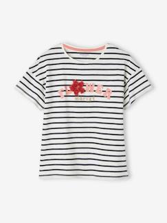 Maedchenkleidung-Mädchen T-Shirt mit Rüschenmotiv