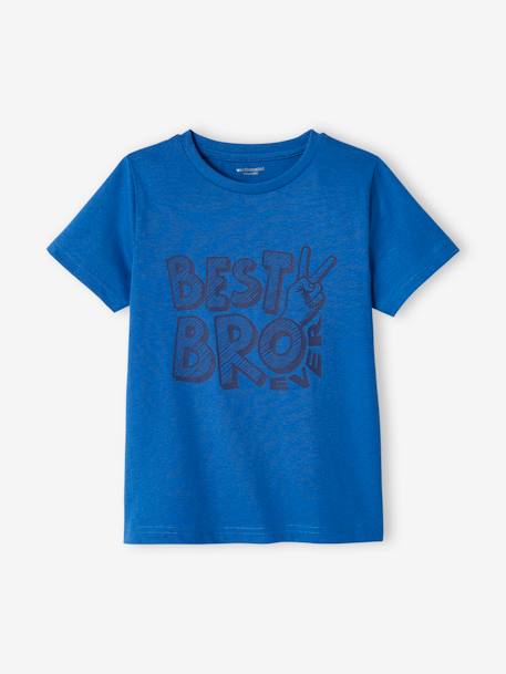 Jungen T-Shirt mit Schriftzug BASIC Oeko-Tex - aqua+blau+hellblau+hellgelb+nachtblau+orange+orange+wollweiß - 5