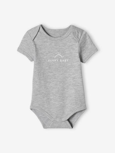 5er-Pack kurzärmelige Baby Schlupfbodys „Sunshine“ - aqua - 7