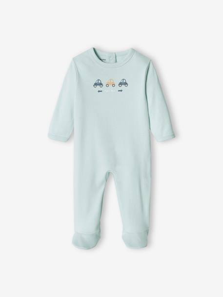 3er-Pack Baby Strampler aus Interlock-Jersey BASIC Oeko-Tex - hellblau+violett+wollweiß - 2
