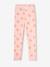 Mädchen Leggings, gerippt - braun bedruckt+dunkelgrau meliert+graugrün+senfgelb+zartrosa - 18
