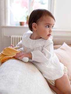 Babymode-Mädchen Baby Bluse mit Volantkragen