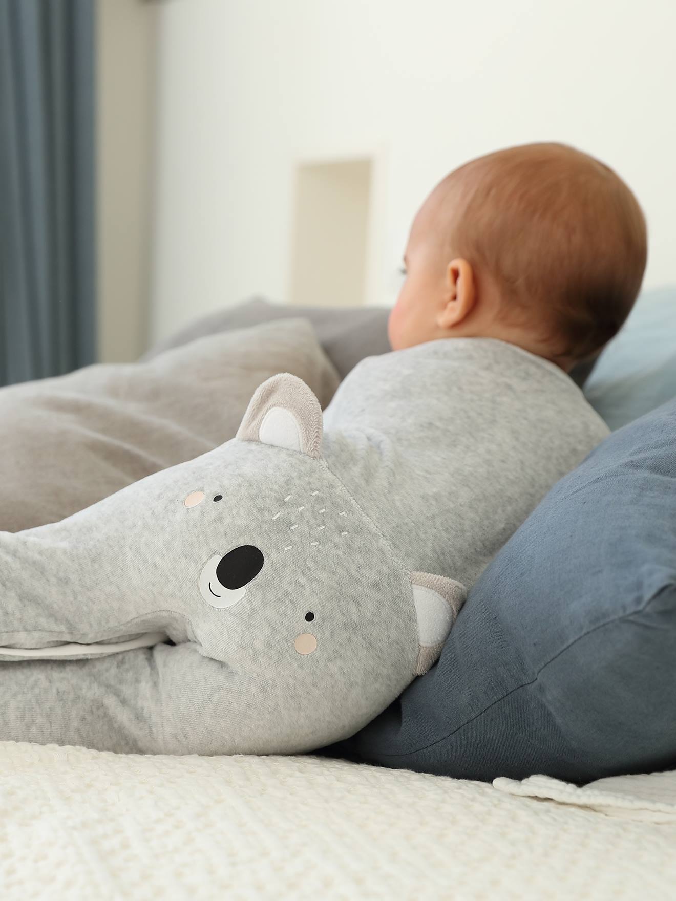 Baby Samt-Strampler Tier-Applikation Bio-Baumwolle personalisierbar