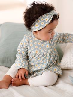 Babymode-Kleider & Röcke-Mädchen Baby Set aus Haarband, Kleid & Leggings