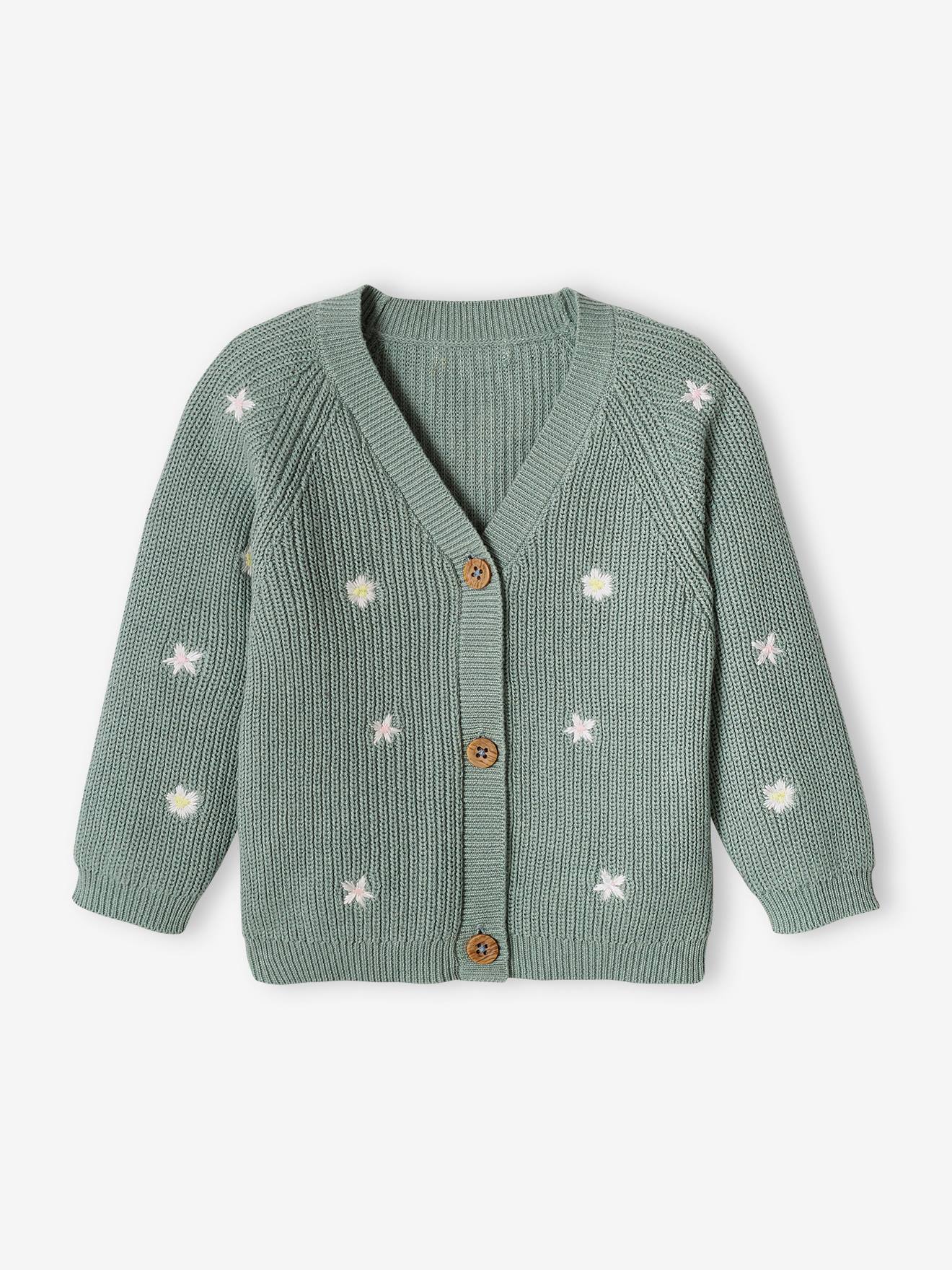 Thumbnail - Mädchen Baby Strickjacke