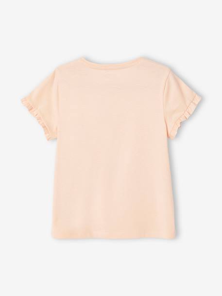 Mädchen T-Shirt - creme/sunflowers+pfirsich+pudrig rosa+weiß/fahrrad - 9