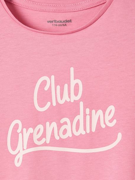 Mädchen T-Shirt, Message-Print BASIC Oeko-Tex - bonbon rosa+erdbeer+himmelblau+koralle+marine+rot+tannengrün+vanille - 3