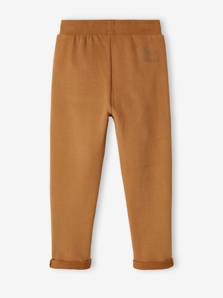 Jungen Joggpants mit Kängurutasche - braun - 3