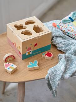 Spielzeug-Baby-Tasten & Greifen-Baby Steckkasten „Das süße Leben“, Holz FSC Mix