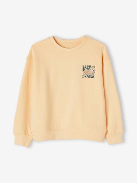 Jungen Sweatshirt mit Print hinten - gelb+pfirsich - 3