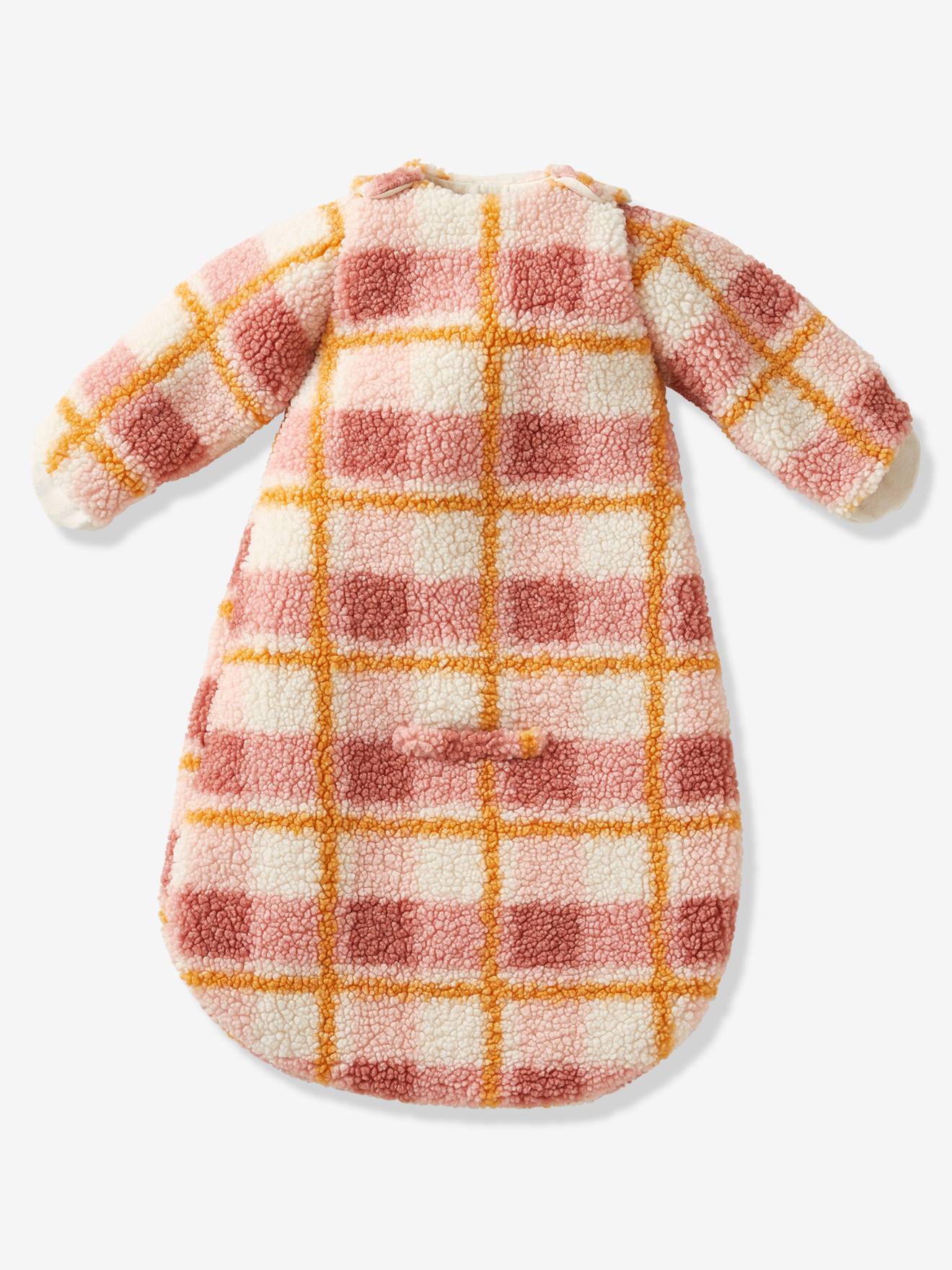 Baby Auto-Winterschlafsack KARO mit Webpelz und Fäustlingen TOG 3