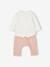Baby Set aus Sweatshirt und Hose, personalisierbar Oeko-Tex - braun+grau meliert+nachtblau+hellbeige+pfirsich+wollweiß+pfirsich - 28