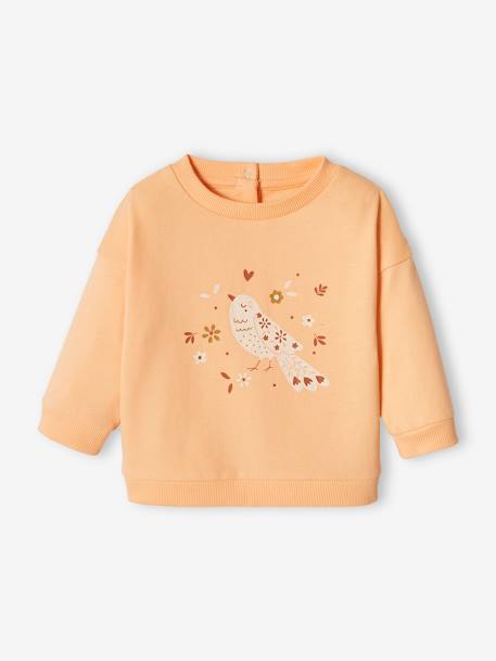 Baby Sweatshirt BASIC - aqua+koralle+pfirsich - 11