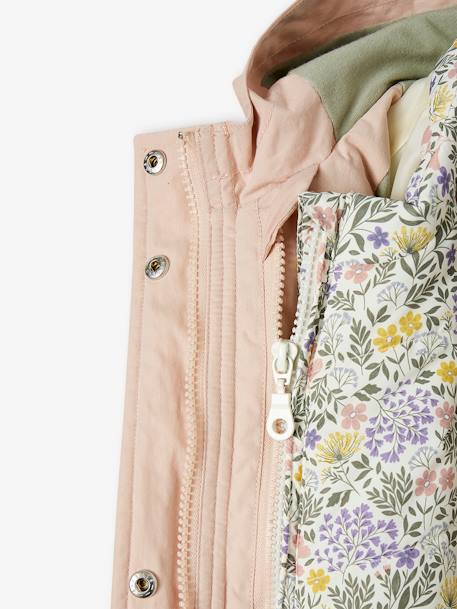 3-in-1 Mädchen Übergangsjacke mit Recyclingmaterial - aqua+zartrosa - 20