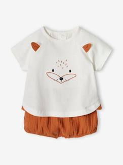 Babymode-Shorts-Festliches Baby-Set aus T-Shirt & Shorts, Tiger