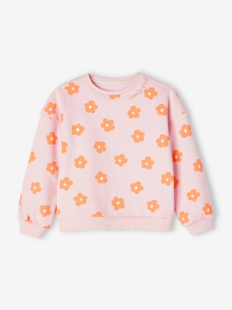 Mädchen Sweatshirt  Oeko-Tex - hellblau bedruckt+hellrosa+karamell+rosa - 7