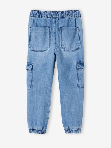 Jungen Cargo-Jeans mit Dehnbund OEKO-TEX®, Bundweite verstellbar blue stone+double stone 20