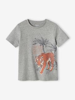 Jungenkleidung-Shirts, Poloshirts & Rollkragenpullover-Jungen T-Shirt aus Bio-Baumwolle, Tier-Print