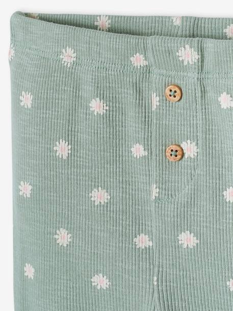 Baby Leggings Oeko-Tex - salbeigrün+sand+wollweiß - 3