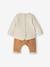 Baby Set aus Sweatshirt und Hose, personalisierbar Oeko-Tex - braun+grau meliert+nachtblau+hellbeige+pfirsich+wollweiß+pfirsich - 4