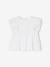 Baby T-Shirt mit bestickten Volants - braun+weiß - 4