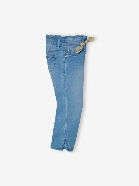 Mädchen 3/4-Jeans mit Schleife - blue stone+double stone - 9
