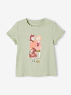 Maedchenkleidung-Shirts & Rollkragenpullover-Shirts-Mädchen T-Shirt mit Fahrrad Oeko Tex
