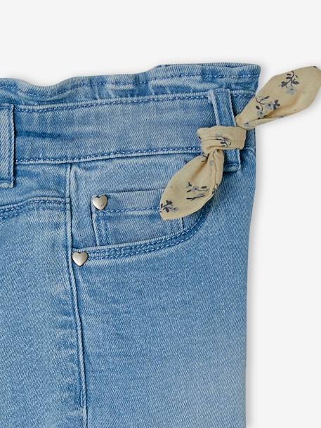 Mädchen 3/4-Jeans mit Schleife - blue stone+double stone - 13