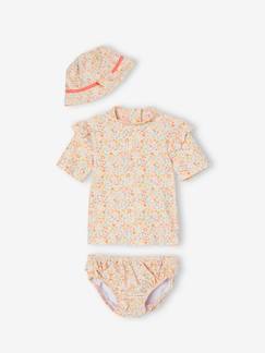 Babymode-Mädchen Baby-Set: UV-Shirt, Badehose & Sonnenhut Oeko-Tex