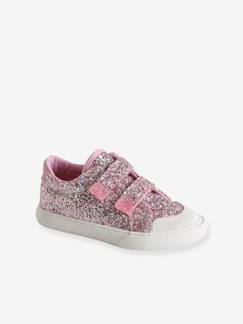 Kinderschuhe-Mädchen Klett-Sneakers, Anziehtrick