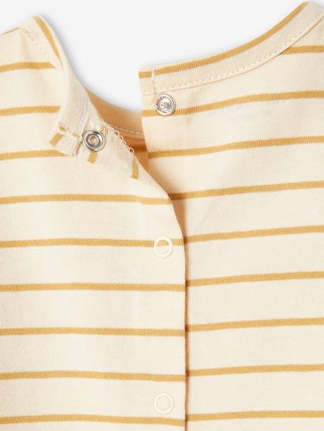 Baby-Set: Shirt & Latzhose, personalisierbar - dunkelgrau meliert+graublau+karamell - 18