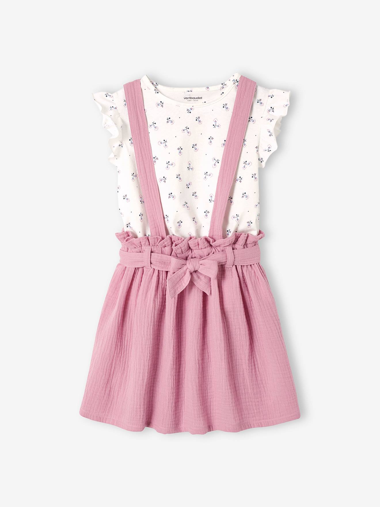 Mädchen T-Shirt/Rock violett Gr. 158 von vertbaudet