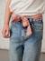 Mädchen Jeans mit Stoffgürtel, Mom-Fit - double stone+schwarz - 9