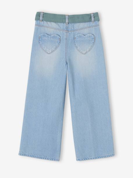 Weite Mädchen 7/8-Jeans mit Gürtel - blue stone+double stone - 13