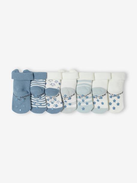 7er-Pack Baby Socken mit Stern und Fuchs BASIC Oeko-Tex - blau - 3
