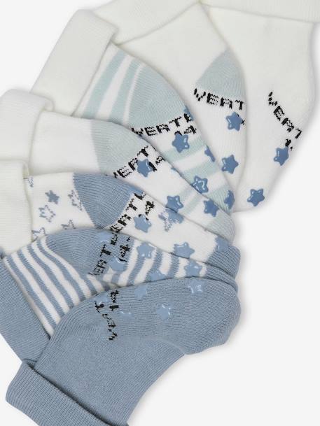 7er-Pack Baby Socken mit Stern und Fuchs BASIC Oeko-Tex - blau - 4
