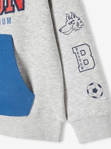 Jungen Sport-Kapuzensweatshirt „Boston“ - grau meliert - 5