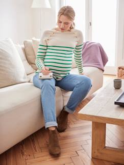 Umstandsmode-Pullover & Strickjacken-Umstands-Streifenpullover Oeko-Tex