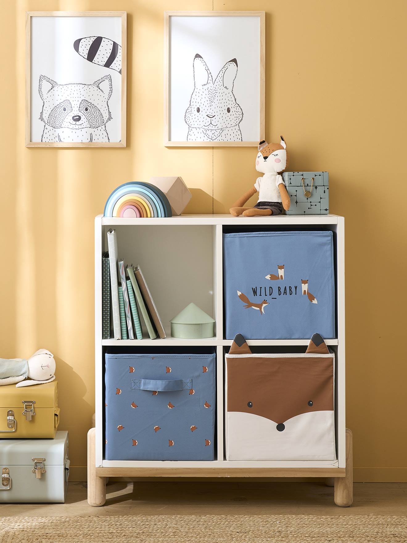 3er-Set Kinderzimmer Aufbewahrungsboxen BABY FOX