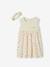 Kleid mit Haarband für Mädchen Baby Oeko Tex - altrosa+graugrün bedruckt+wollweiß+zartrosa+zartrosa - 13