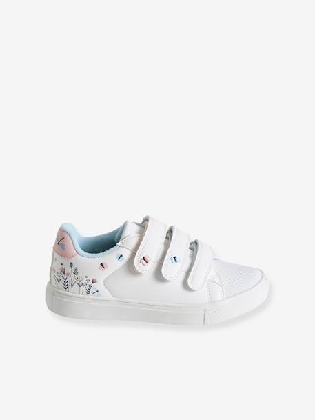 Mädchen Klett-Sneakers, Schleifen - marine+weiß bedruckt sterne+wollweiß - 18