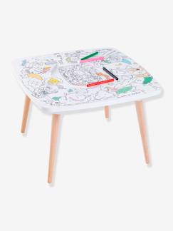 Kinderzimmer-Kindermöbel-Tische & Schreibtische-Kinder Montessori-Maltisch  „Savanne“ LES DROLES DE BOUILLES