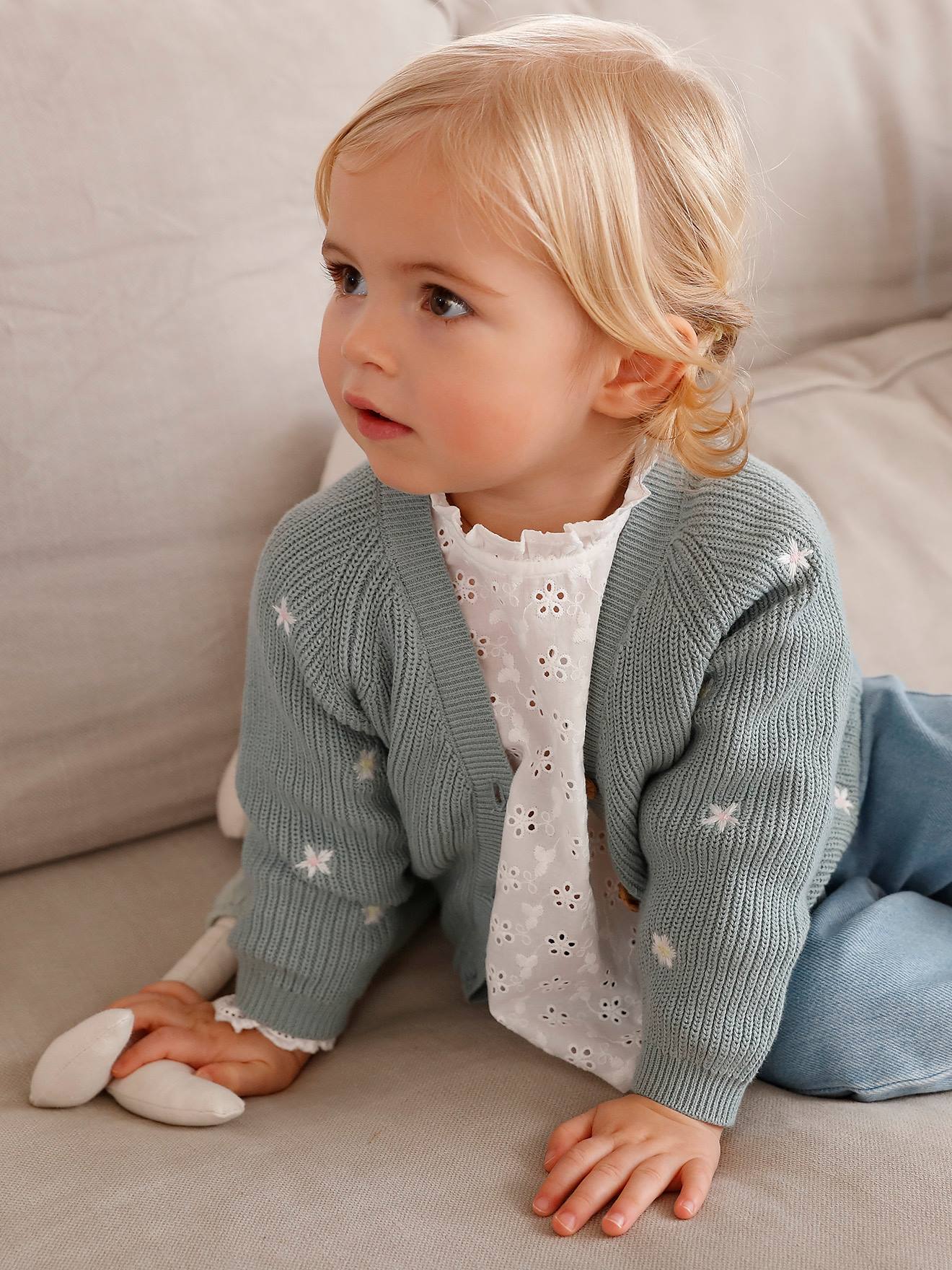 Mädchen Baby Strickjacke