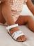 Mädchen Baby Sandalen mit Klett - karamell+rosa metallic+weiß - 13