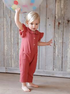 Babymode-Jumpsuits & Latzhosen-Mädchen Baby Overall, Schmetterlingsärmel mit Stickerei