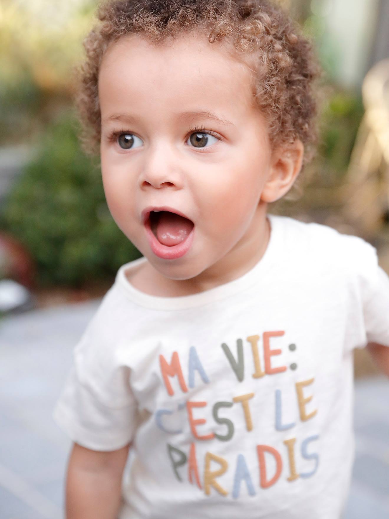 Jungen Baby T-Shirt mit Message-Print Bio-Baumwolle