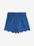 Mädchen Shorts mit Bogenkante, Musselin - blau+koralle - 2