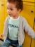 Jungen Baby Strickjacke Oeko-Tex - blau+grau meliert - 4